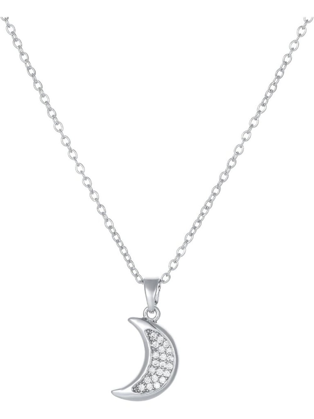 Women's White Dainty Starfish Cz Moon Horseshoe Opal Choker Necklace